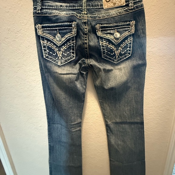 Charme Blue Boot Cut Jeans with Vintage Wash size 27 - Picture 2 of 9